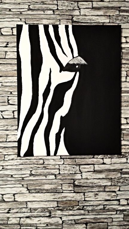 Schilderij  zebra