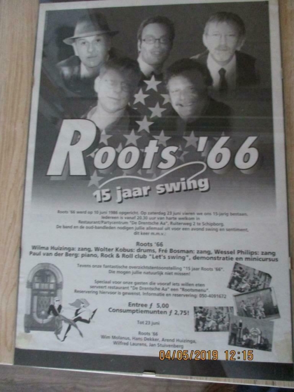 Voor de fans muziek band Roots 66 optreden poster origineel