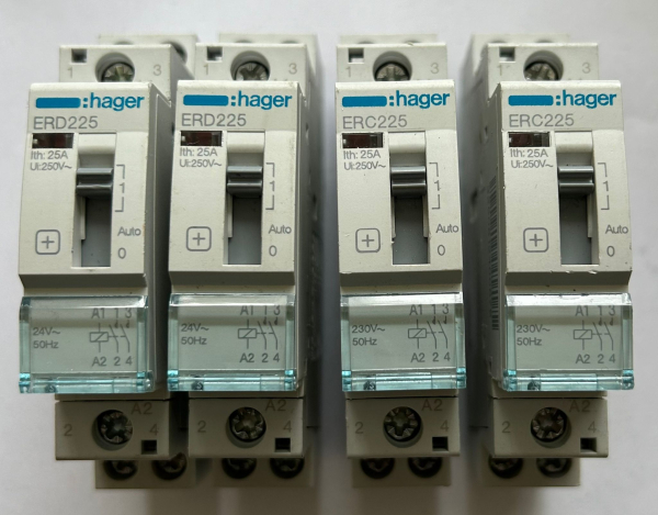 Hager ERC225 magneetschakelaar (Prijs perstuk).