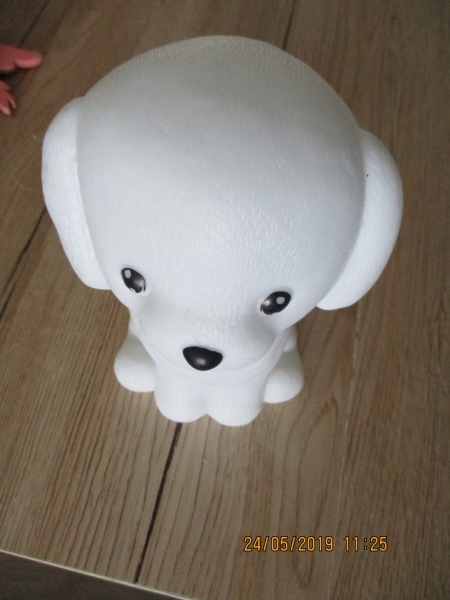 spaarpot hond kunstof met verlichting 16 x 11 cm - marktopmaat.nl